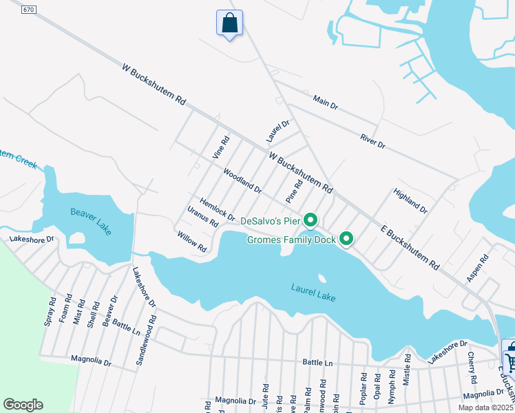 map of restaurants, bars, coffee shops, grocery stores, and more near 114 Queen Road in Millville