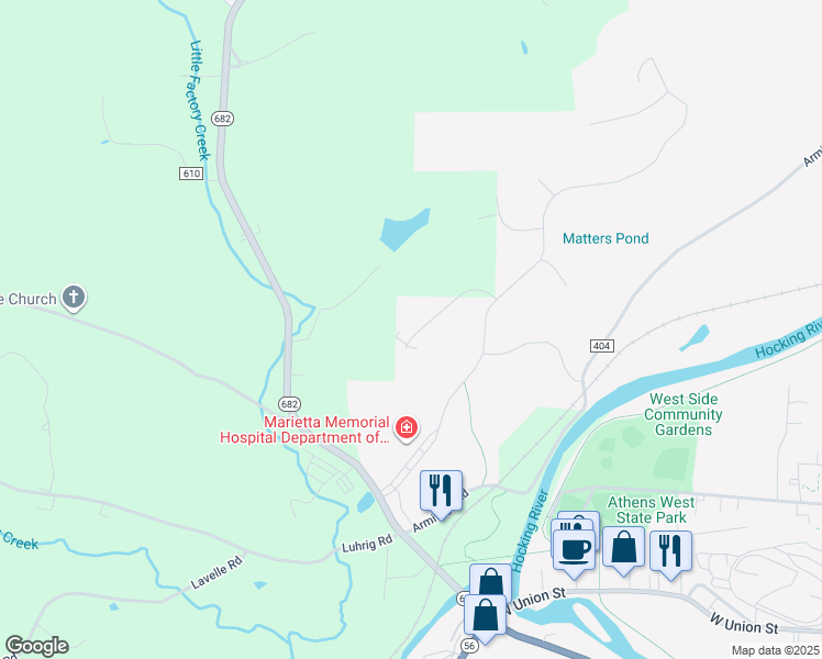 map of restaurants, bars, coffee shops, grocery stores, and more near 1103 Altamonte Drive in Athens