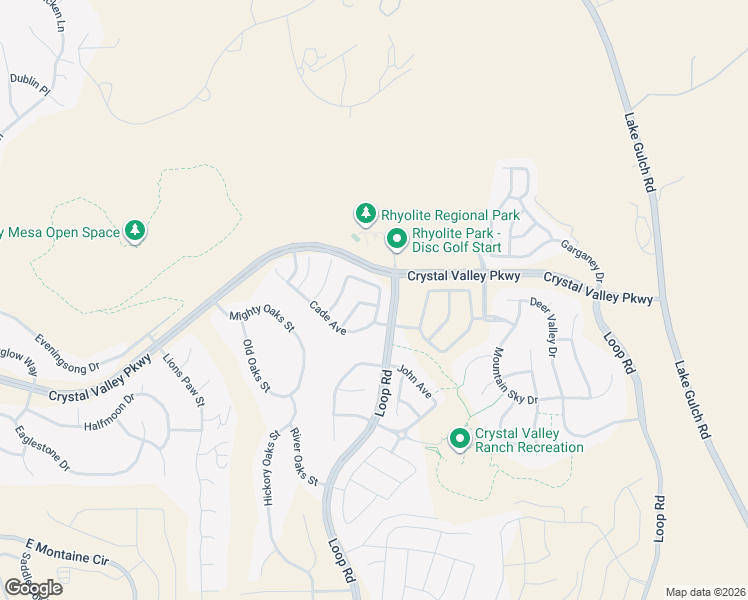 map of restaurants, bars, coffee shops, grocery stores, and more near 2005 Makley Loop in Castle Rock