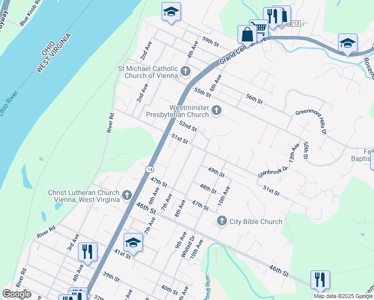 map of restaurants, bars, coffee shops, grocery stores, and more near 4823 7th Avenue in Vienna