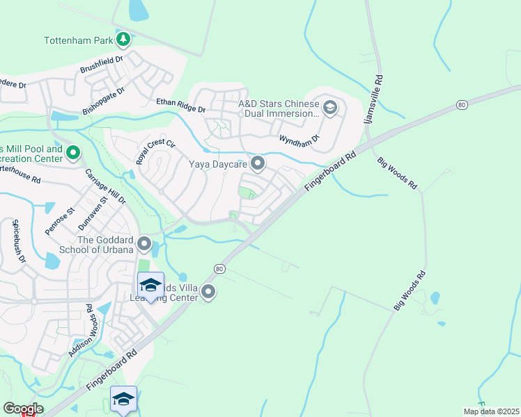 map of restaurants, bars, coffee shops, grocery stores, and more near 3842 Braveheart Drive in Frederick