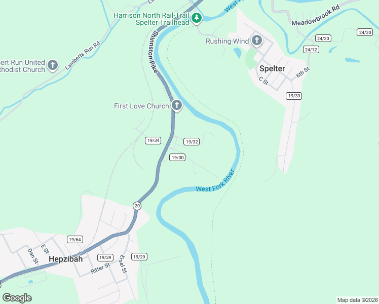 map of restaurants, bars, coffee shops, grocery stores, and more near 3132 River Road in Clarksburg