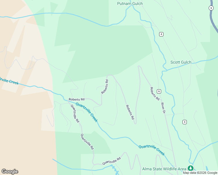 map of restaurants, bars, coffee shops, grocery stores, and more near 1438 Roberts Road in Alma
