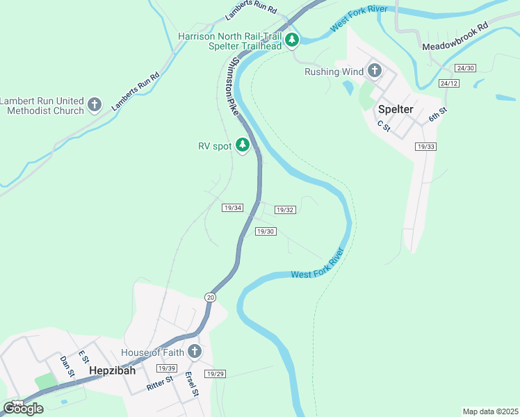 map of restaurants, bars, coffee shops, grocery stores, and more near 4158 Shinnston Pike in Clarksburg