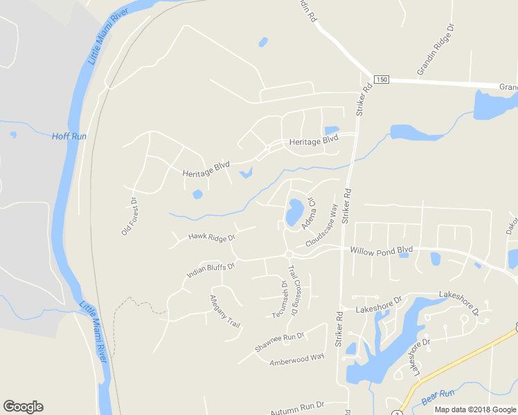 map of restaurants, bars, coffee shops, grocery stores, and more near 1479 Windwillow Trace in Maineville
