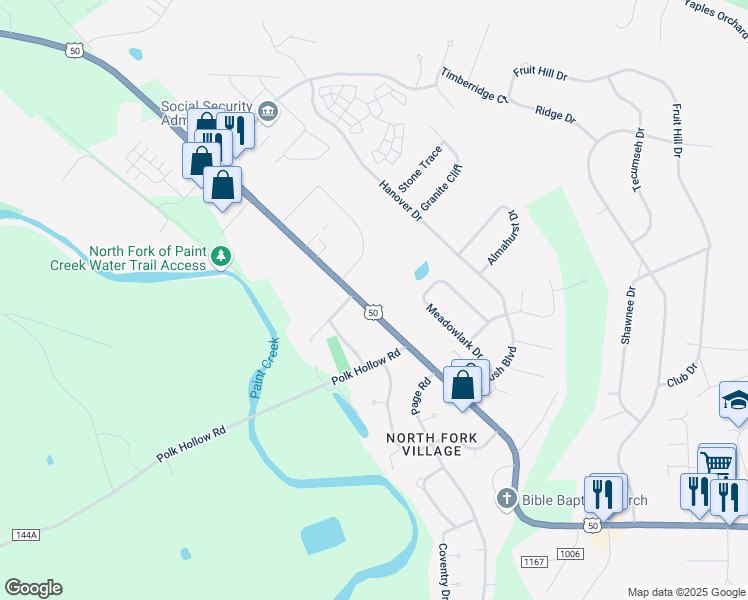 map of restaurants, bars, coffee shops, grocery stores, and more near 1901 Western Avenue in Chillicothe