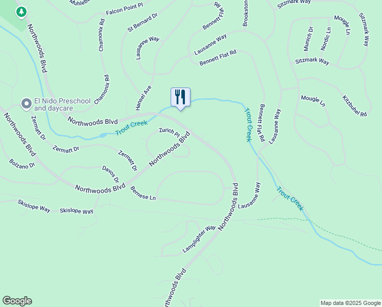 map of restaurants, bars, coffee shops, grocery stores, and more near 12731 Hidden Circle in Truckee