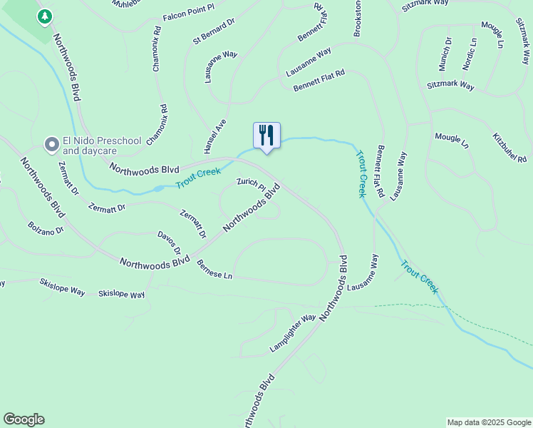 map of restaurants, bars, coffee shops, grocery stores, and more near 12731 Hidden Circle in Truckee