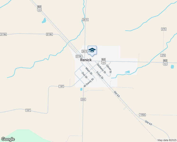 map of restaurants, bars, coffee shops, grocery stores, and more near 201-299 Main Street in Moberly