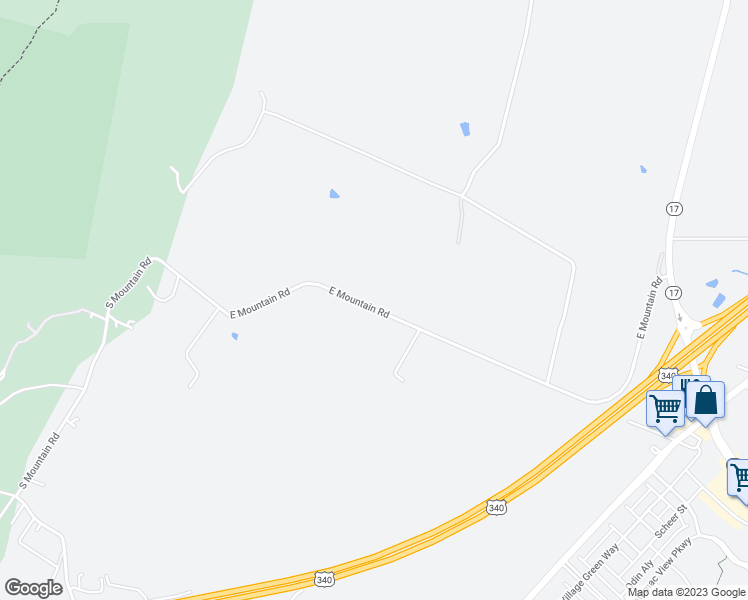 map of restaurants, bars, coffee shops, grocery stores, and more near 500 East Mountain Road in Knoxville