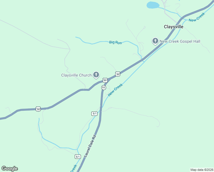 map of restaurants, bars, coffee shops, grocery stores, and more near 12589 Northwestern Turnpike in New Creek