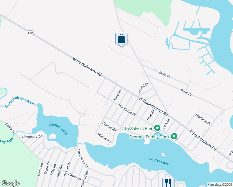 map of restaurants, bars, coffee shops, grocery stores, and more near 34 Vine Road in Millville