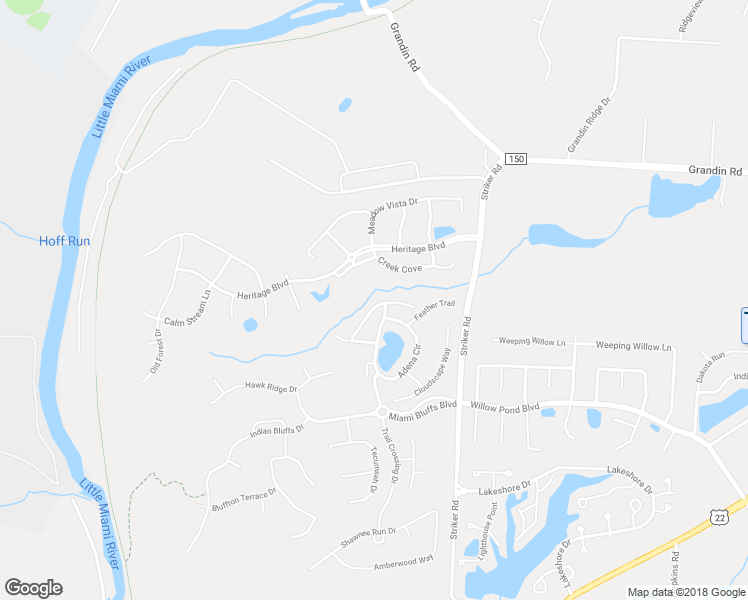 map of restaurants, bars, coffee shops, grocery stores, and more near 1440 Shadowood Trail in Maineville