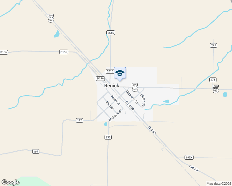 map of restaurants, bars, coffee shops, grocery stores, and more near 201-299 Main Street in Moberly