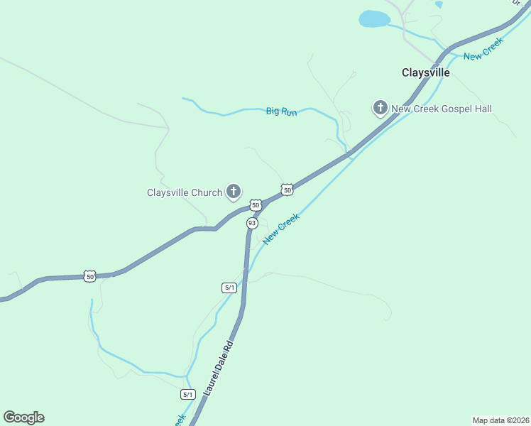 map of restaurants, bars, coffee shops, grocery stores, and more near 12589 Northwestern Turnpike in New Creek