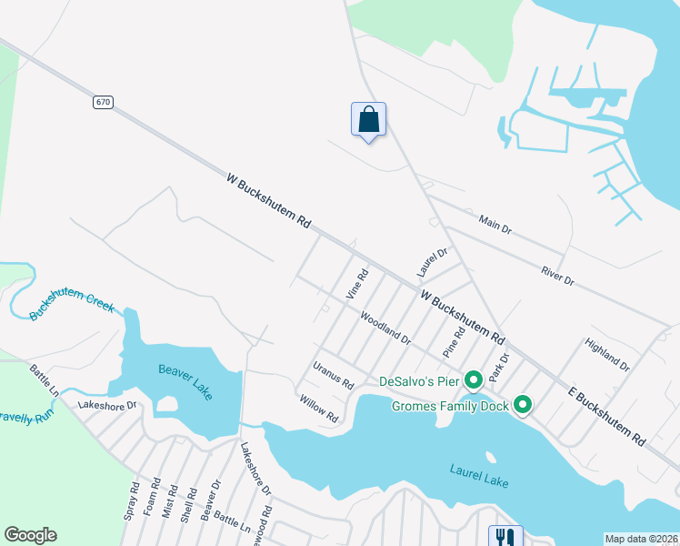 map of restaurants, bars, coffee shops, grocery stores, and more near 34 Vine Road in Millville