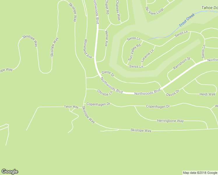 map of restaurants, bars, coffee shops, grocery stores, and more near 15191 Northwoods Boulevard in Truckee