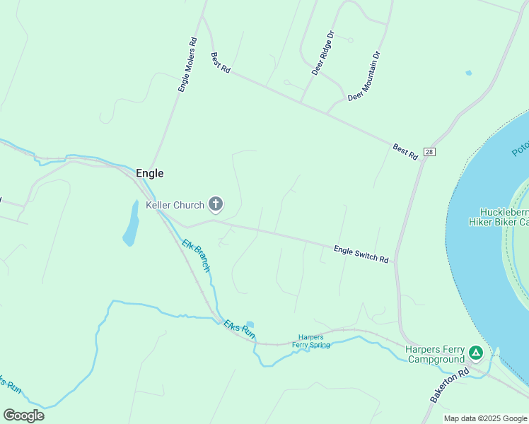 map of restaurants, bars, coffee shops, grocery stores, and more near 60 Welty Hill in Harpers Ferry