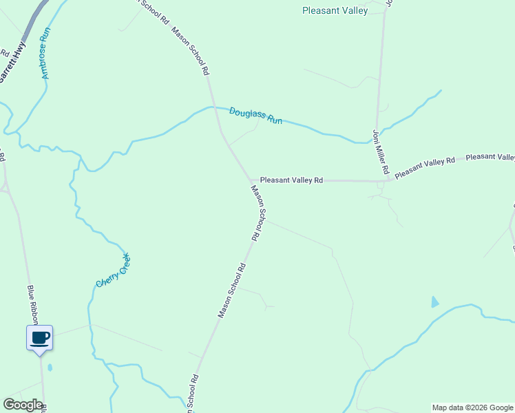 map of restaurants, bars, coffee shops, grocery stores, and more near 3449 Mason School Road in Oakland