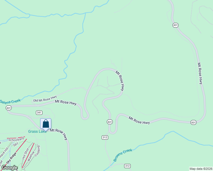 map of restaurants, bars, coffee shops, grocery stores, and more near 50 Sunridge Drive in Reno