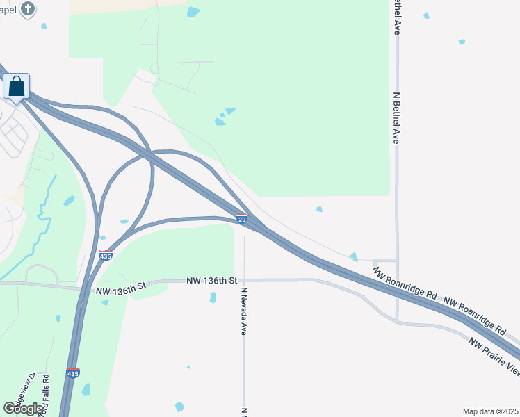 map of restaurants, bars, coffee shops, grocery stores, and more near Northwest Roanridge Road in Platte City