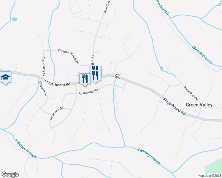 map of restaurants, bars, coffee shops, grocery stores, and more near 3933 Rosewood Road in Monrovia