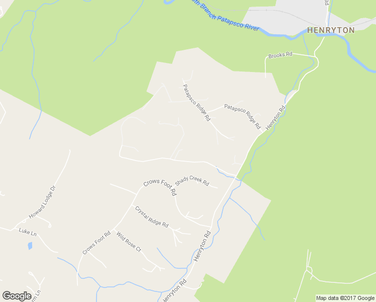 map of restaurants, bars, coffee shops, grocery stores, and more near 1020 Henryton Road in Marriottsville