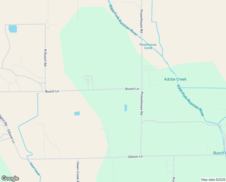 map of restaurants, bars, coffee shops, grocery stores, and more near 9301 Busch Lane in Potter Valley