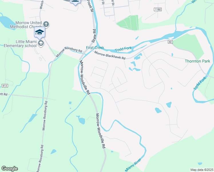 map of restaurants, bars, coffee shops, grocery stores, and more near 4731 Jacob Andrew Court in Morrow