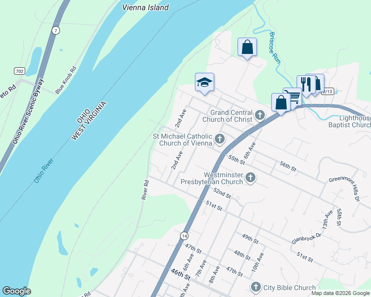 map of restaurants, bars, coffee shops, grocery stores, and more near 5306 2nd Avenue in Vienna