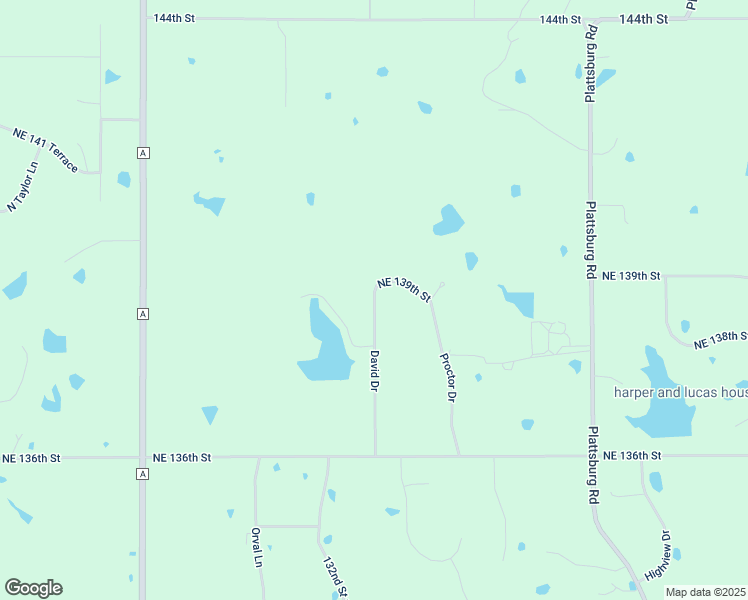 map of restaurants, bars, coffee shops, grocery stores, and more near 13750-13820 David Drive in Kearney