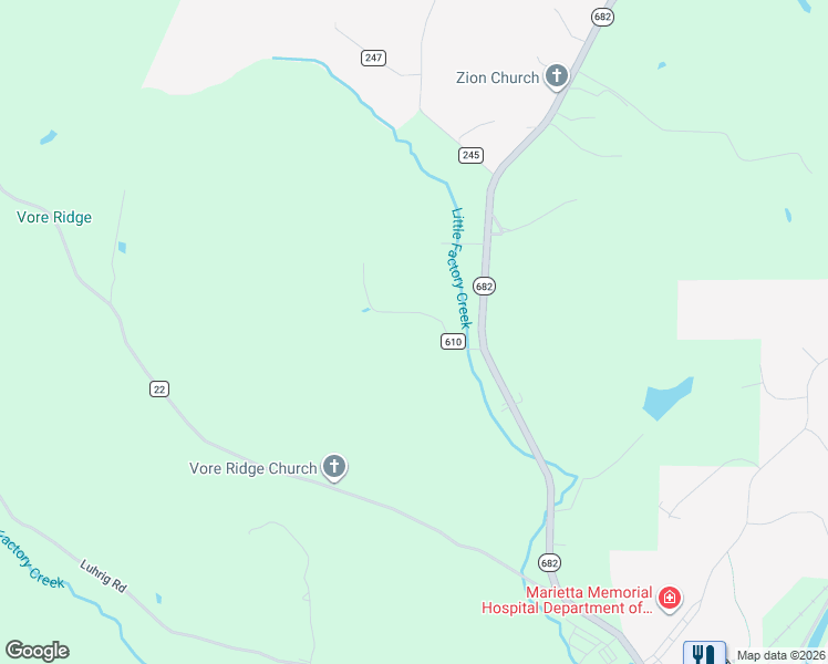 map of restaurants, bars, coffee shops, grocery stores, and more near 8115 Wildwood Lane in Athens