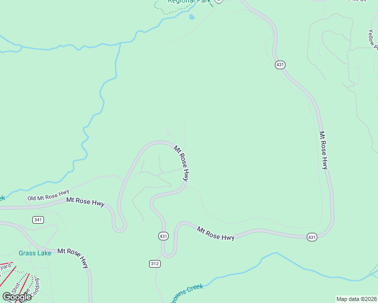 map of restaurants, bars, coffee shops, grocery stores, and more near 40 Mountain Haven Lane in Reno