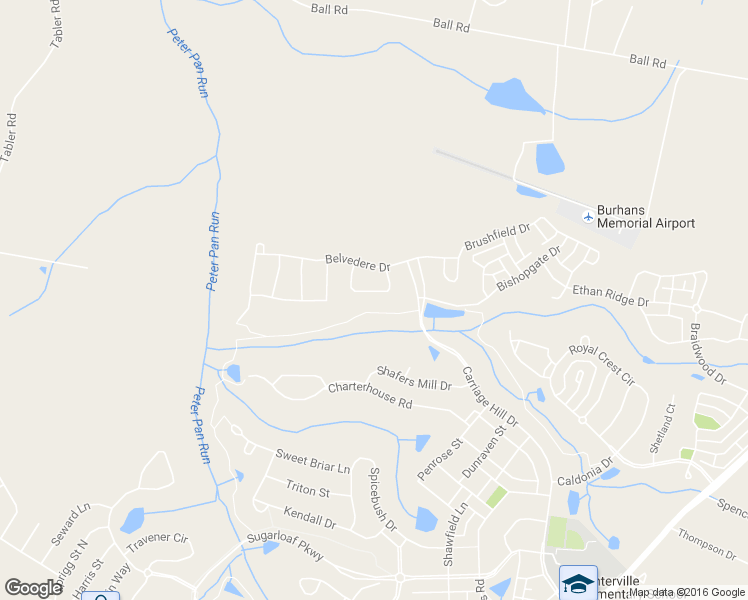 map of restaurants, bars, coffee shops, grocery stores, and more near 4016 Belgrave Circle in Frederick