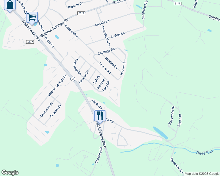 map of restaurants, bars, coffee shops, grocery stores, and more near 279 Ford Circle in Inwood