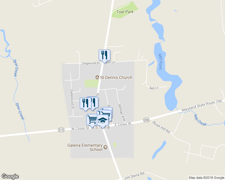map of restaurants, bars, coffee shops, grocery stores, and more near 403 Seminary Avenue in Galena