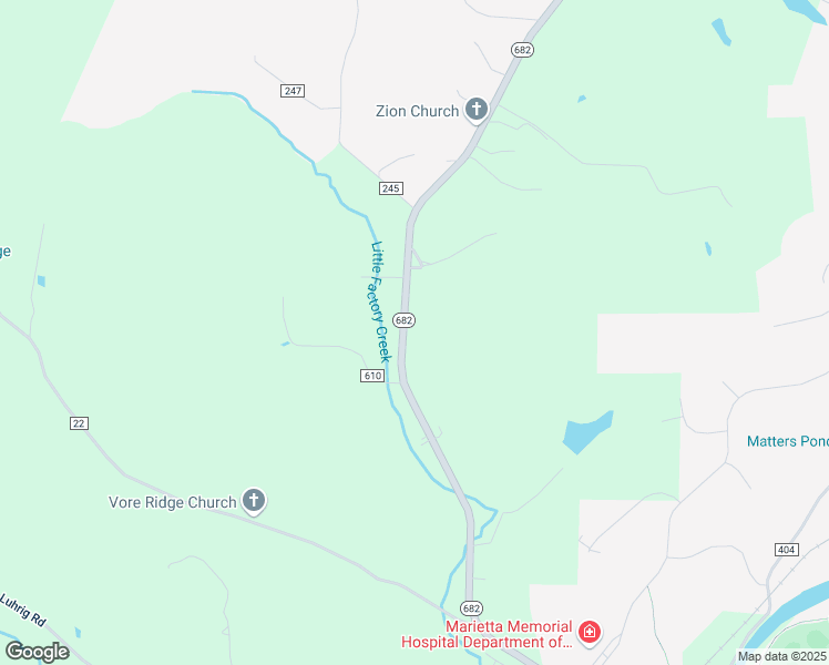 map of restaurants, bars, coffee shops, grocery stores, and more near 9919 Ohio 682 in Athens