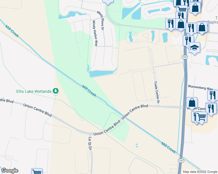 map of restaurants, bars, coffee shops, grocery stores, and more near 4583 Brate Drive in Butler County