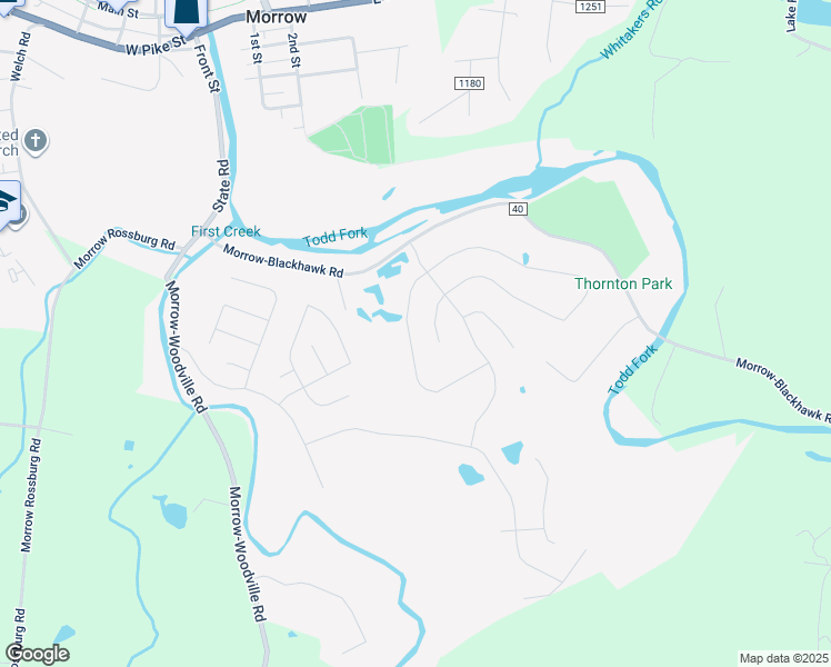 map of restaurants, bars, coffee shops, grocery stores, and more near 4829 Jessica Suzanne Drive in Morrow