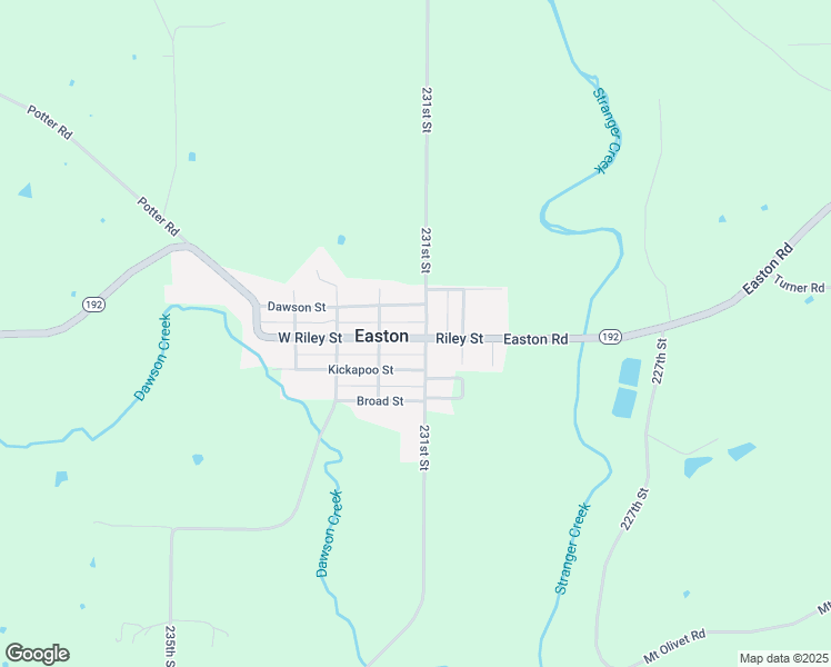 map of restaurants, bars, coffee shops, grocery stores, and more near 115 West Riley Street in Easton