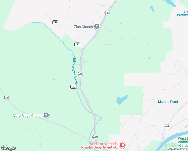 map of restaurants, bars, coffee shops, grocery stores, and more near 9948 Ohio 682 in Athens