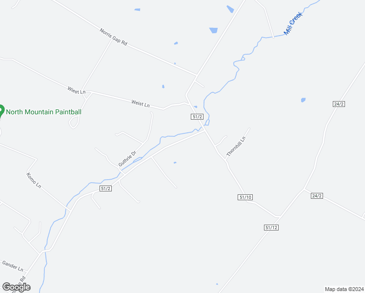 map of restaurants, bars, coffee shops, grocery stores, and more near 2407 Dominion Road in Gerrardstown