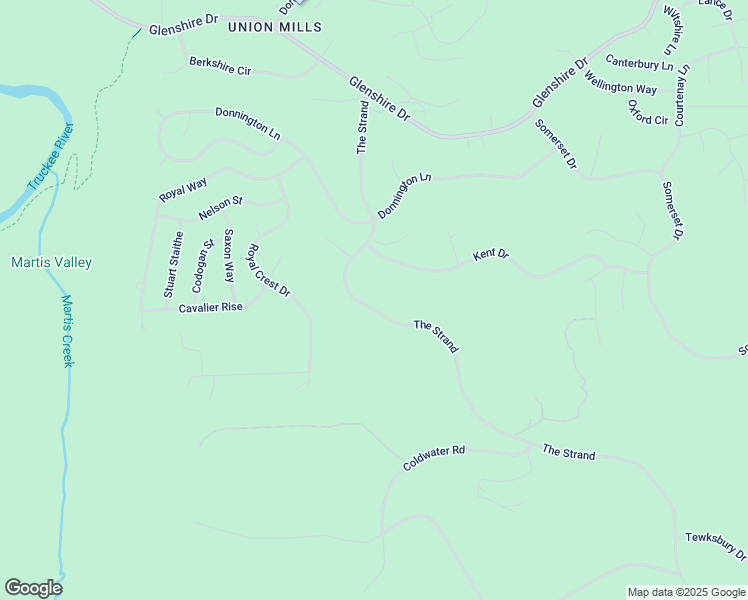 map of restaurants, bars, coffee shops, grocery stores, and more near 10513 The Strand in Truckee