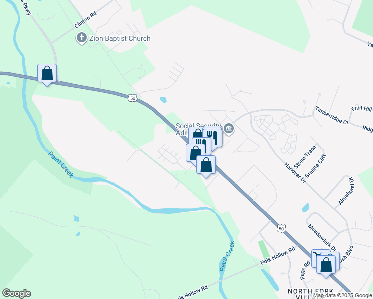 map of restaurants, bars, coffee shops, grocery stores, and more near 133 Star Drive in Chillicothe