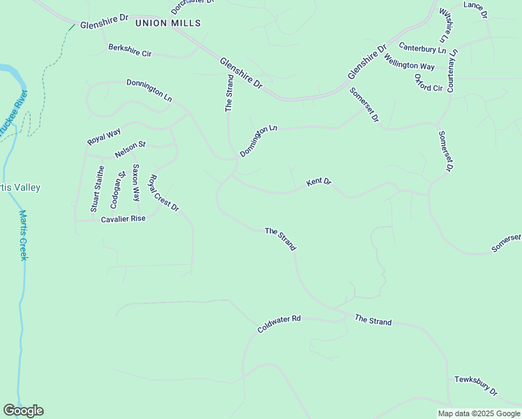 map of restaurants, bars, coffee shops, grocery stores, and more near 10513 The Strand in Truckee