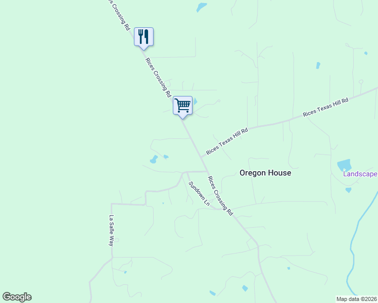 map of restaurants, bars, coffee shops, grocery stores, and more near 13393-13399 Rices Crossing Rd in Oregon House