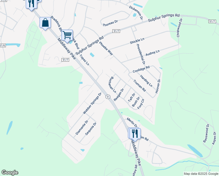 map of restaurants, bars, coffee shops, grocery stores, and more near 83 Buchanan Lane in Inwood