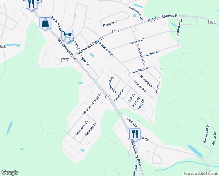 map of restaurants, bars, coffee shops, grocery stores, and more near 83 Buchanan Lane in Inwood