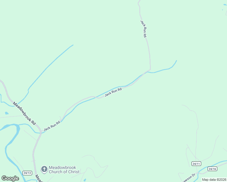 map of restaurants, bars, coffee shops, grocery stores, and more near Jack Run Road in Meadowbrook