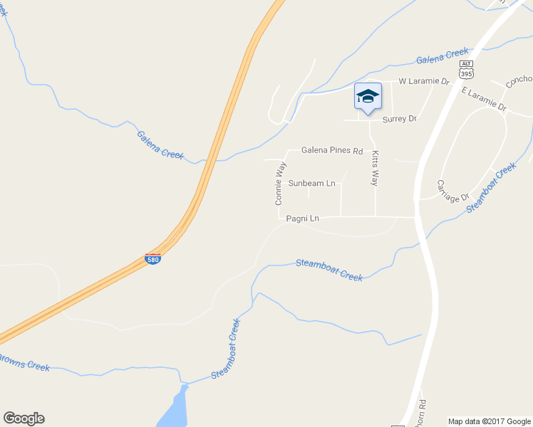 map of restaurants, bars, coffee shops, grocery stores, and more near 10 Connie Way in Reno